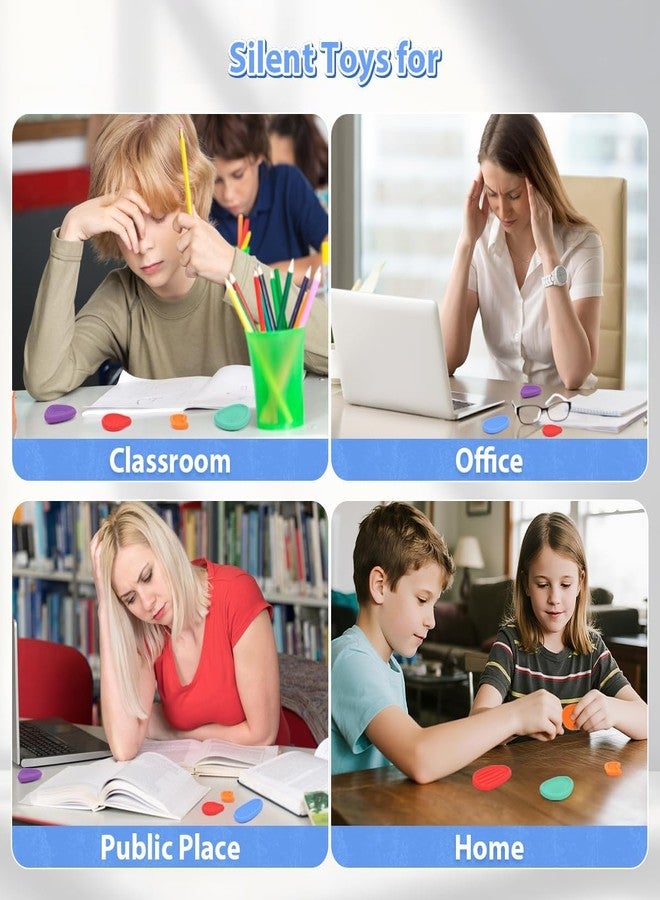 squishy 9 PCS Sensory Toys, Sensory Stones for Autistic Kids and Adults, Fidget Toys for Stress Relief and Focus, Tactile Sensory Toys with Storage Box - Image 4